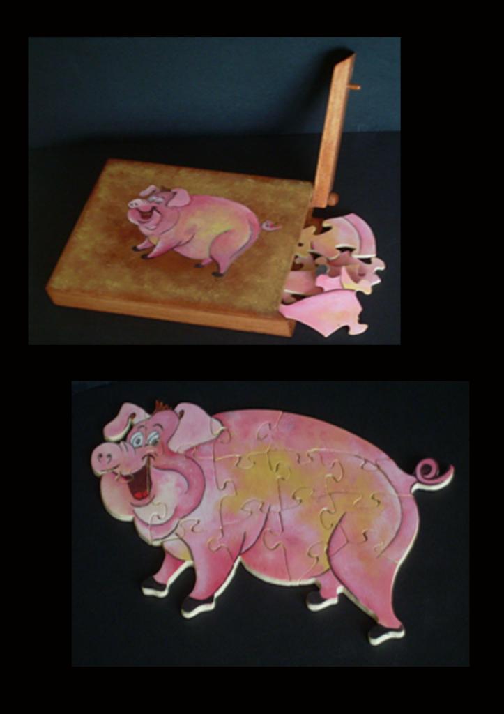 Boite puzzles cochon
